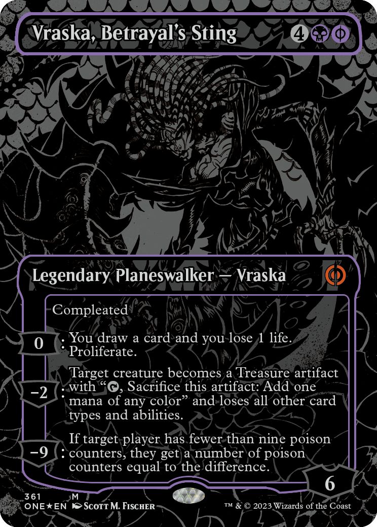 (英)【オイルスリックFoil】裏切りの棘、ヴラスカ / Vraska, Betrayal's Sting【ONE】 No.361