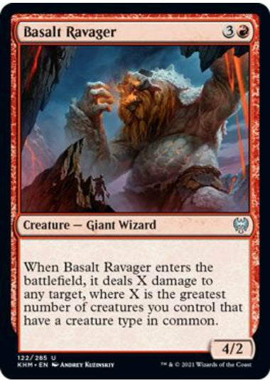 (英)【Foil】玄武岩の荒廃者 / Basalt Ravager【KHM】 No.122