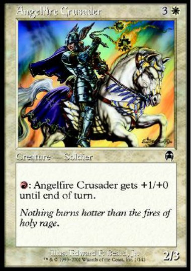 (英)【Foil】天使の炎の十字軍 / Angelfire Crusader【APC】 No.001