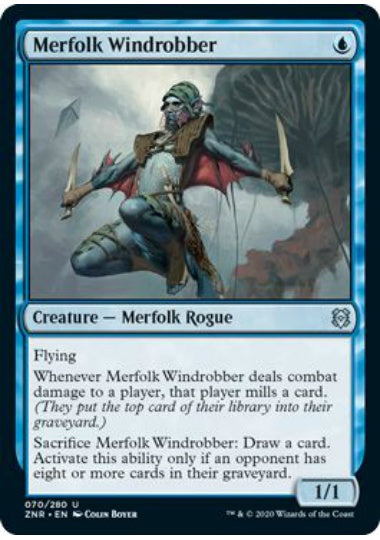 (英)マーフォークの風泥棒 / Merfolk Windrobber【ZNR】 No.070