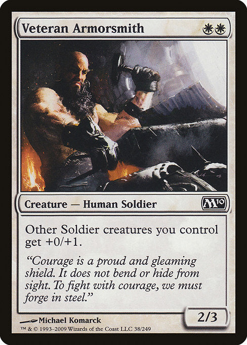 (英)【Foil】古参兵の鎧鍛冶 / Veteran Armorsmith【M10】 No.038