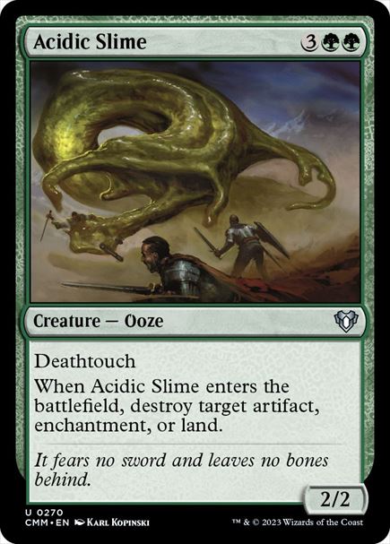 (英)【Foil】酸のスライム / Acidic Slime【CMM】 No.0270