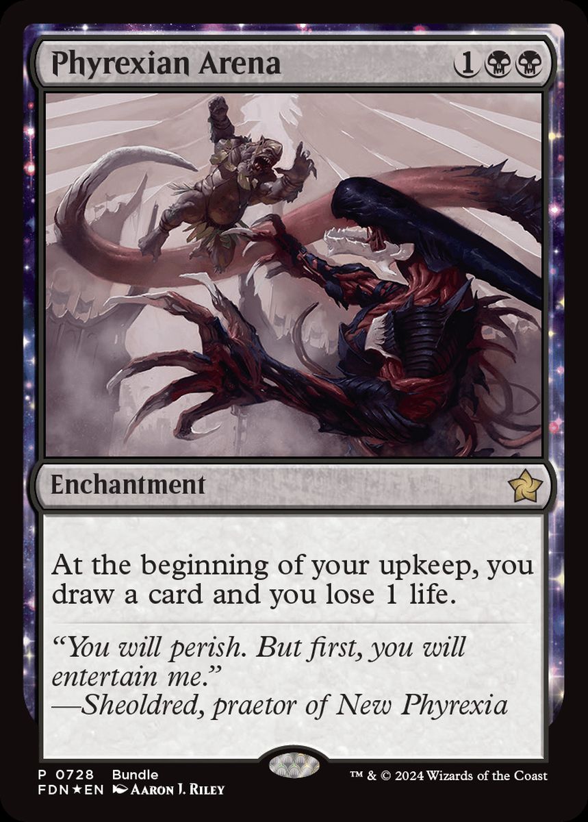 (英)【Foil】ファイレクシアの闘技場 / Phyrexian Arena【FDN】バンドルプロモ No.728