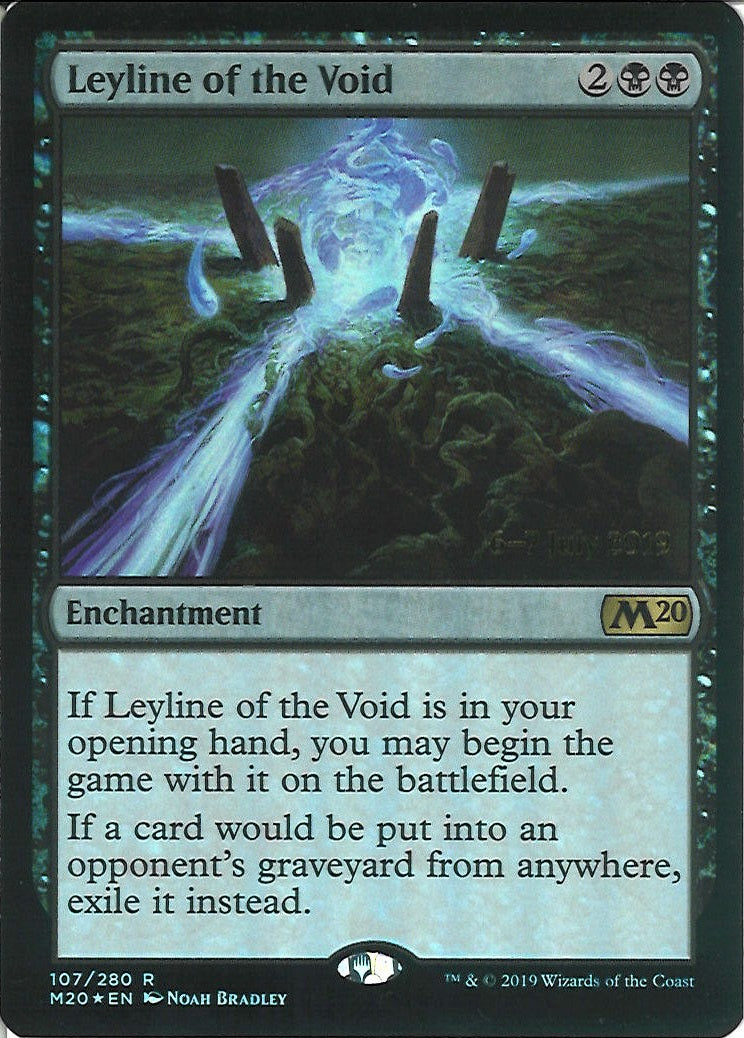 (英)【Foil】虚空の力線 / Leyline of the Void【M20】プレリリースプロモ No.107