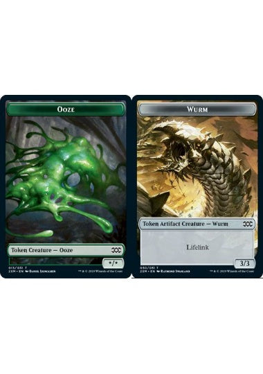 (英)【Foil】ウーズトークン / Ooze TokenNo.015 - ファイレクシアン・ワームトークン / Phyrexian Wurm Token【2XM-TOKEN】 No.030
