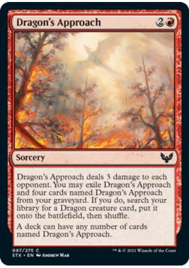 (英)【Foil】ドラゴンの接近 / Dragon's Approach【STX】 No.097