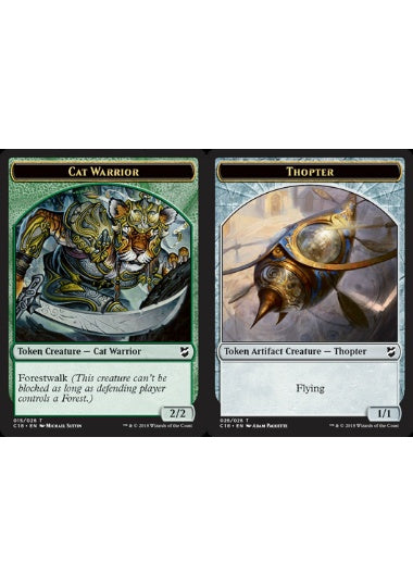 (英)猫・戦士トークン / Cat Warrior Token No.015 - 飛行機械トークン / Thopter Token【C18-TOKEN】 No.026