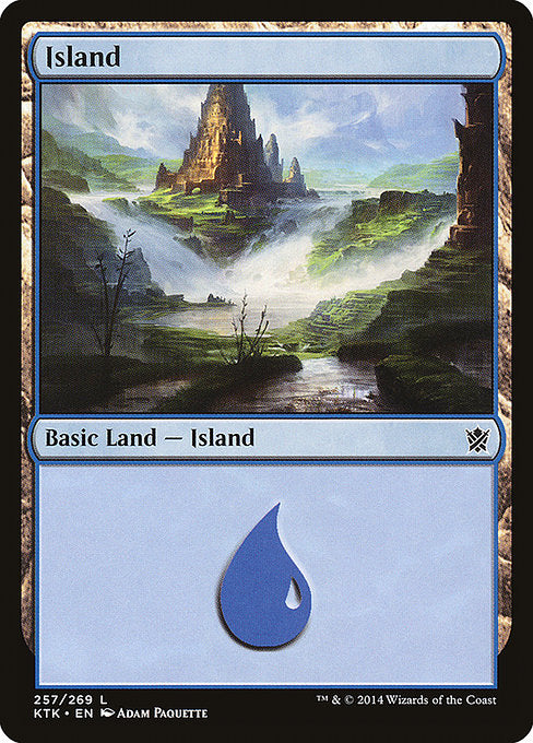 (英)【Foil】島 / Island【KTK】 No.257