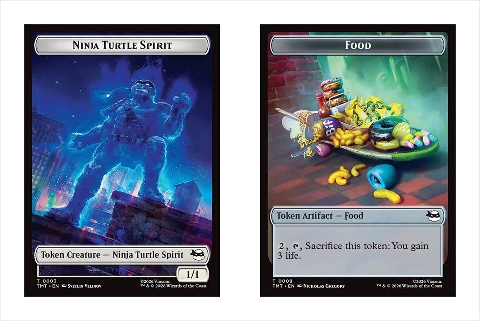 (英)忍者・海亀・スピリットトークン / Ninja Turtle Spirit Token No.003 - 食物トークン / Food Token No.008【TMT-TOKEN】 No.009