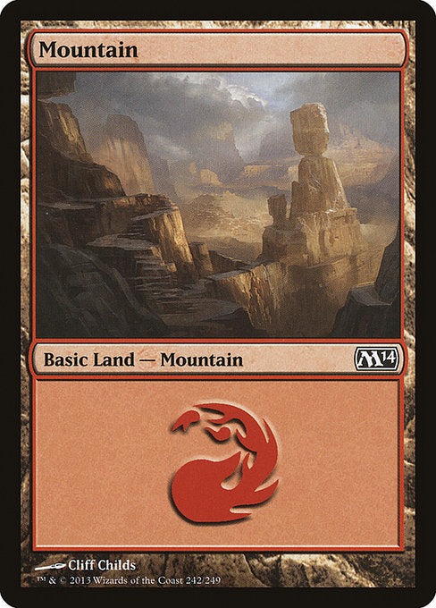 (英)【Foil】山 / Mountain【M14】 No.242
