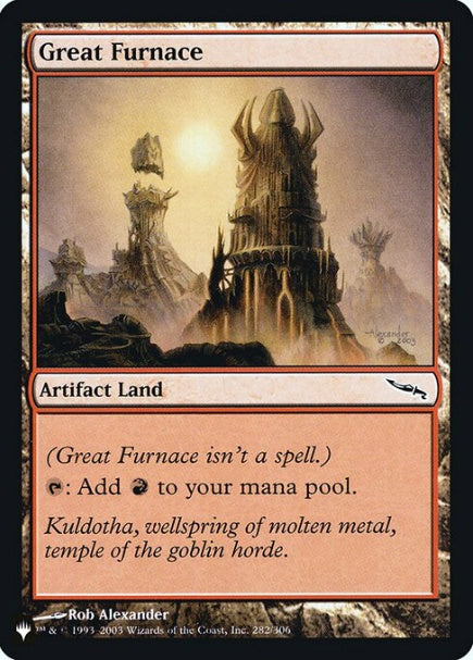 (英)【Foil】大焼炉 / Great Furnace【SLD-C21】Heads I Win, Tails You Lose No.062