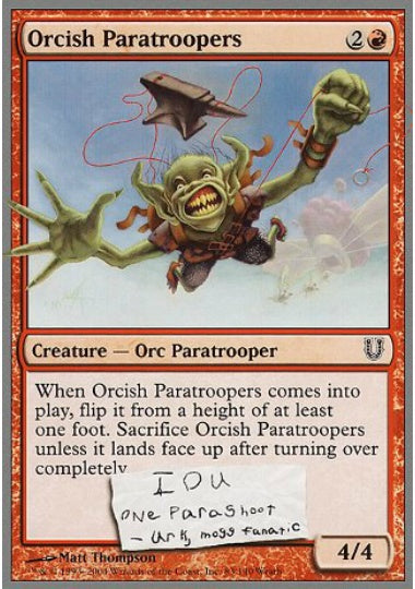 (英)【Foil】Orcish Paratroopers 【UNH】 No.083