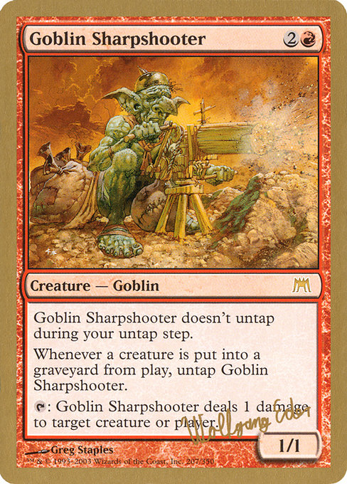 (英)ゴブリンの名手 / Goblin Sharpshooter【WC03】 World Championship Decks 2003 Wolfgang Eder 金枠 No.066