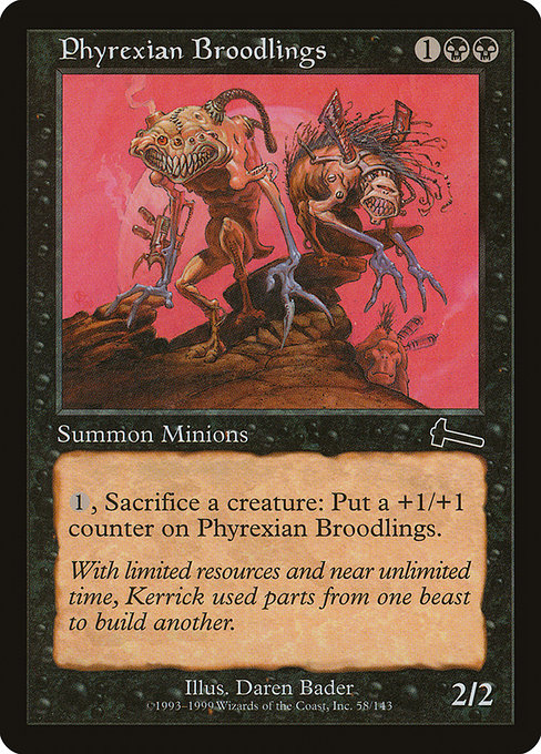 (英)【Foil】ファイレクシアの後裔 / Phyrexian Broodlings【ULG】 No.058