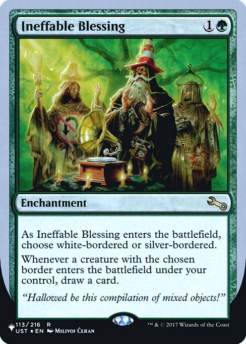 (英)【Foil】Ineffable Blessing【UNF-LST】(bordered) No.037