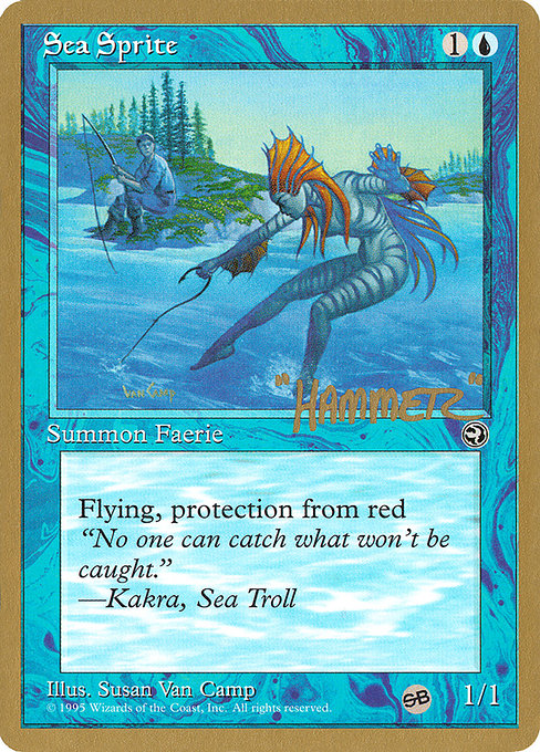 (英)シー・スプライト / Sea Sprite【PTC】 ProTour NewYork Decks 1996 Shawn "Hammer" Regnier サイドボード 金枠 No.080
