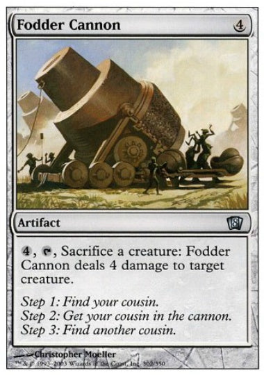 (英)【Foil】有象無象の大砲 / Fodder Cannon【8ED】 No.302