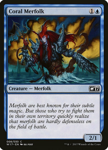 (英)珊瑚マーフォーク / Coral Merfolk【W17】 No.008
