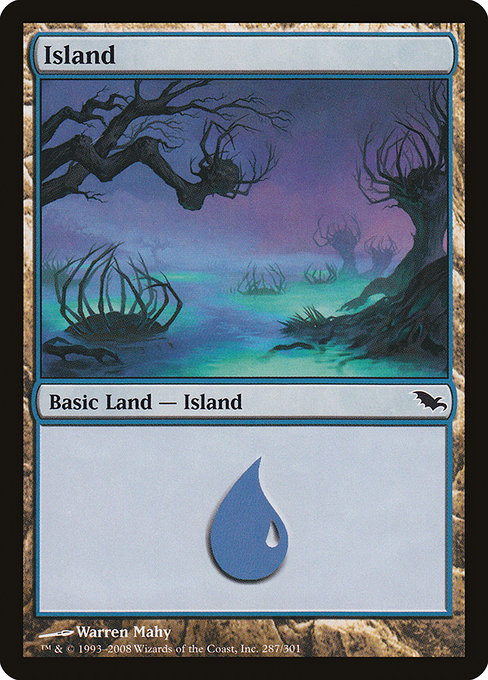 (英)【Foil】島 / Island【SHM】 No.287