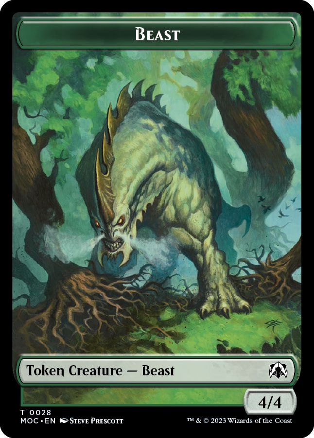 (英)ビーストトークン / Beast Token No.028 - 飛行機械トークン / Thopter Token【MOC-TOKEN】 No.019