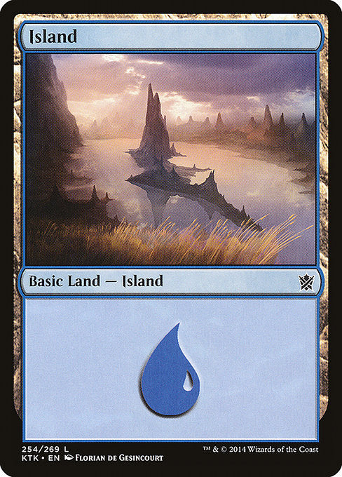 (英)【Foil】島 / Island【KTK】 No.254
