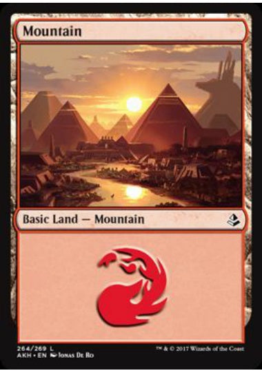 (英)【Foil】山 / Mountain【AKH】 No.264