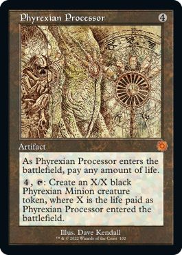 (英)【DR-Foil】ファイレクシアの処理装置 / Phyrexian Processor【BRR】 設計図カード(シリアルNo入り) No.102