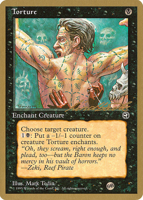 (英)拷問 / Torture【PTC】 ProTour NewYork Decks 1996 Leon Linback サイドボード 金枠 No.115