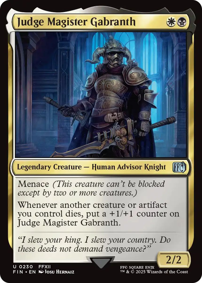 (英)ジャッジマスター、ガブラス / Judge Magister Gabranth【FIN】 No.230