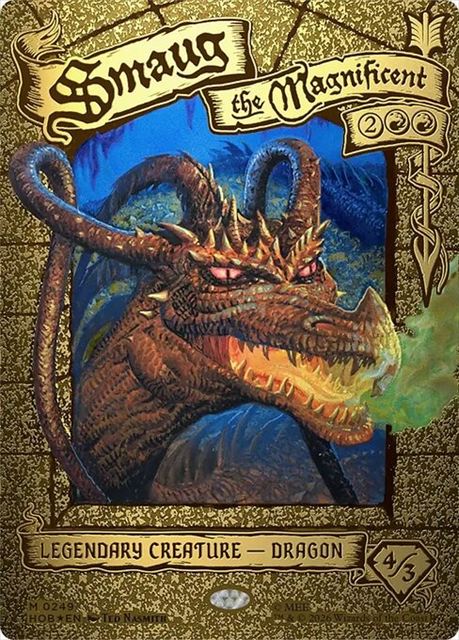 (英)【Foil】壮大なる者、スマウグ / Smaug the Magnificent ★ショーケース枠★(「きらめく黄金」仕様) 【HOB】 No.249
