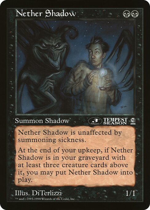 (英)冥界の影 / Nether Shadow【PRM】 アリーナプロモ 3rd Place 【Oversized Card】 BIG-PRM-044 ※トーナメントで使用することはできません。
