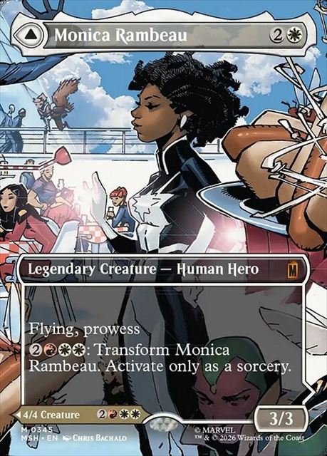 (英)モニカ・ランボー - 光の化身、フォトン / Monica Rambeau - Photon, Living Light ★ボーダーレス★(「シーン・カード」) 【MSH】 No.345