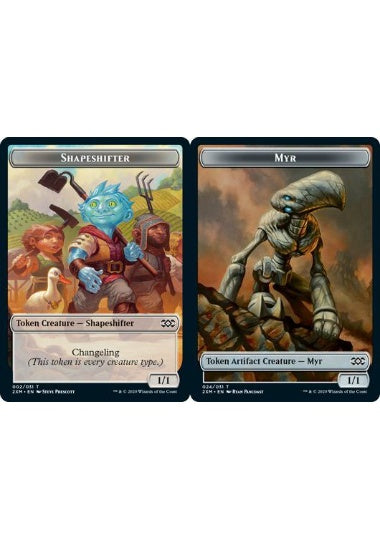 (英)【Foil】多相の戦士トークン / Shapeshifter TokenNo.002 - マイアトークン / Myr Token【2XM-TOKEN】 No.024