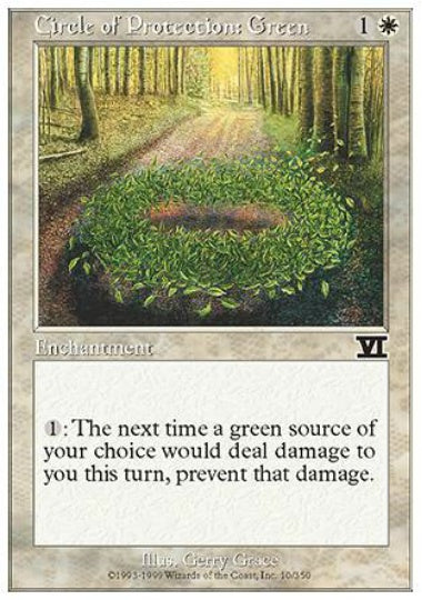 (英)緑の防御円 / Circle of Protection: Green【6ED】 No.010