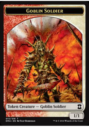 (英)ゴブリン・兵士トークン / Goblin Soldier Token【EMA-TOKEN】 No.015