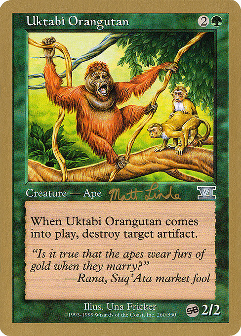 (英)ウークタビー・オランウータン / Uktabi Orangutan【WC99】 World Championship Decks 1999 Matt Linde サイドボード 金枠 No.053