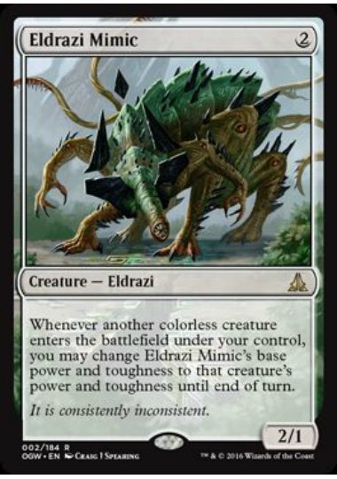 (英)【Foil】エルドラージのミミック / Eldrazi Mimic【OGW】 No.002
