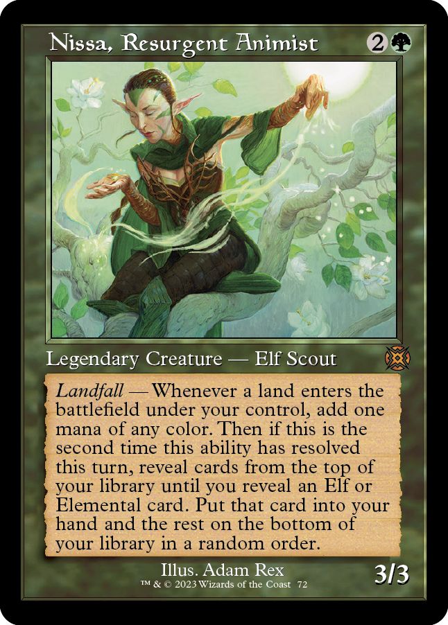 (英)復活した精霊信者、ニッサ / Nissa, Resurgent Animist ★ショーケース枠★(次元ブースター・ファン) 【MAT】 No.072