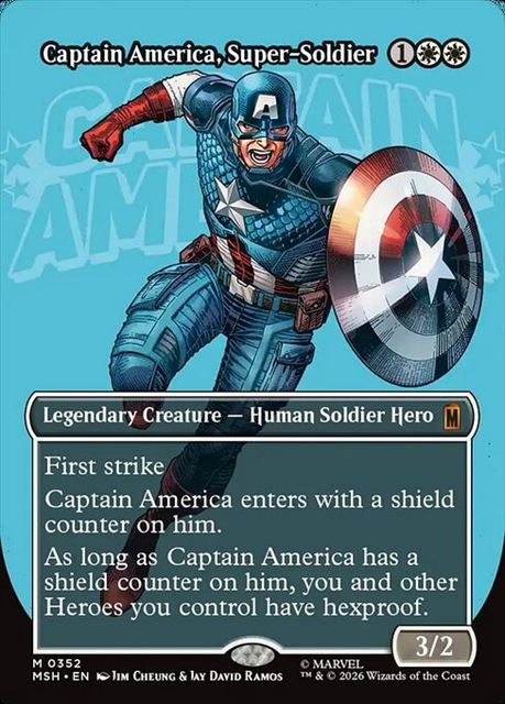 (英)スーパーソルジャー、キャプテン・アメリカ / Captain America, Super-Soldier ★ボーダーレス★(「ロゴ・カード」) 【MSH】 No.352