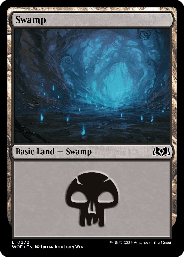 (英)【Foil】沼 / Swamp【WOE】 No.272