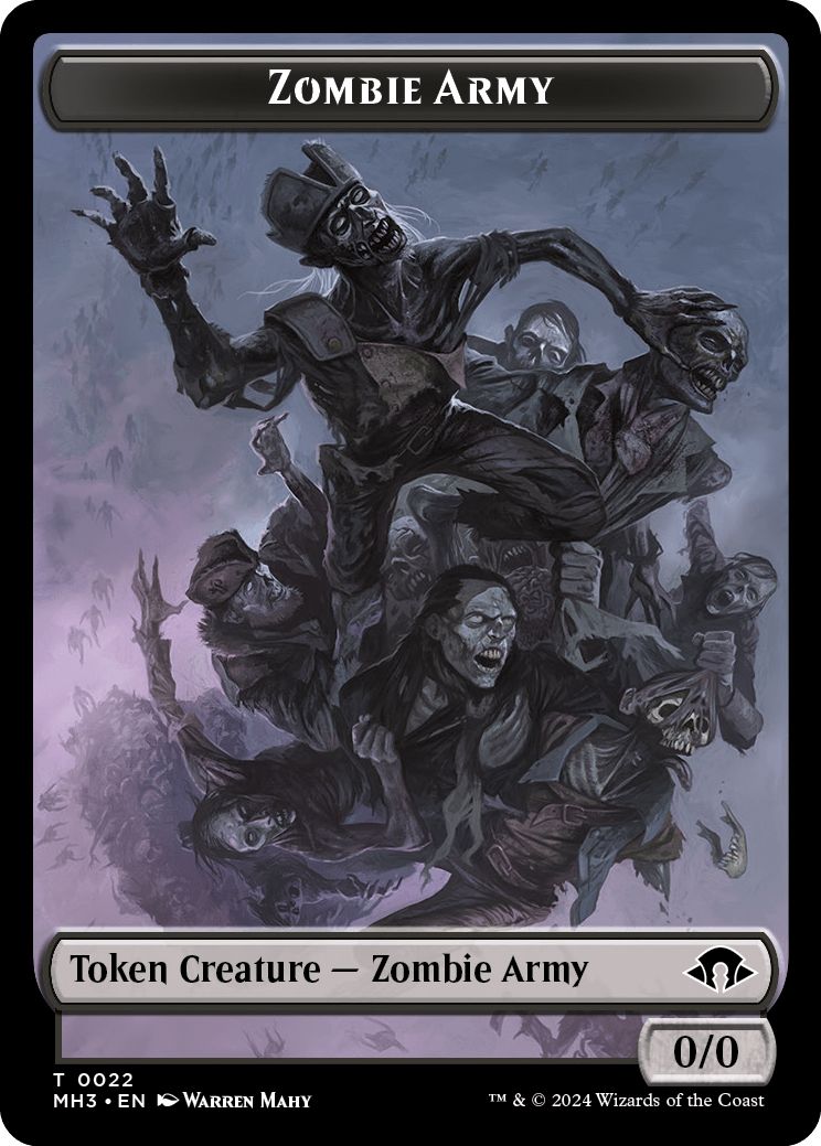 (英)ゾンビ・軍団トークン / Zombie Army Token【MH3-TOKEN】 No.022