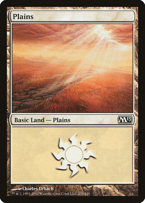 (英)【Foil】平地 / Plains【M13】 No.233