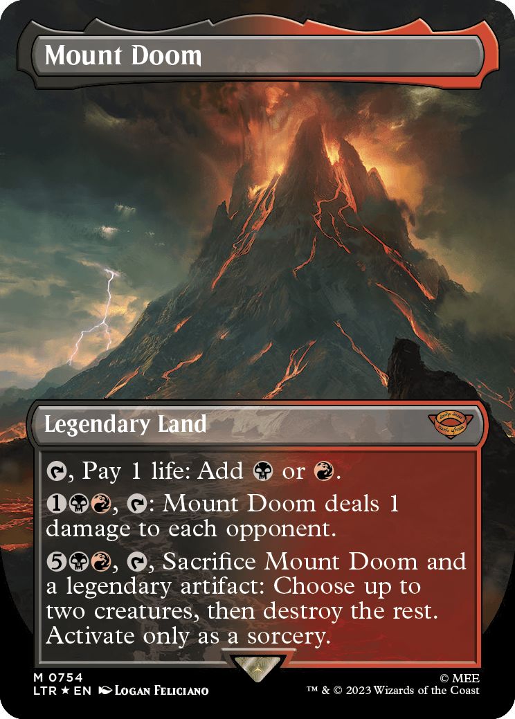 (英)【Surge-Foil】滅びの山 / Mount Doom ★拡張枠★ 【LTR】 No.754