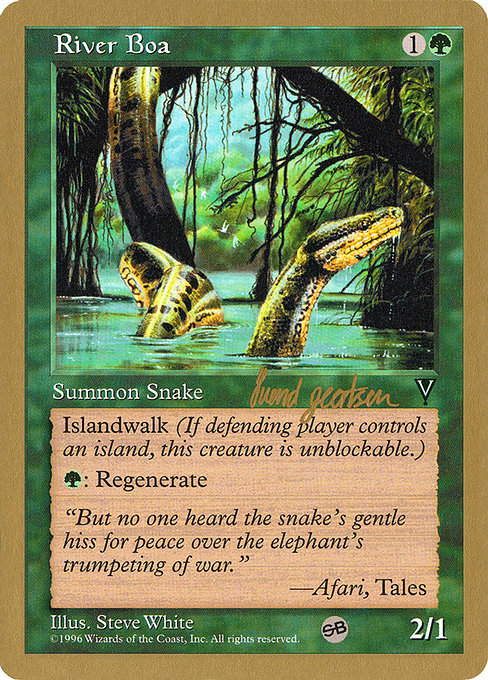 (英)リバー・ボア / River Boa【WC97】 World Championship Decks 1997 Svend Geertsen サイドボード 金枠 No.067
