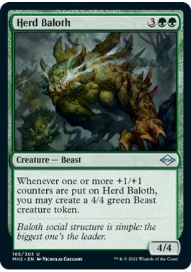 (英)【Foil】獣群のベイロス / Herd Baloth【MH2】 No.165