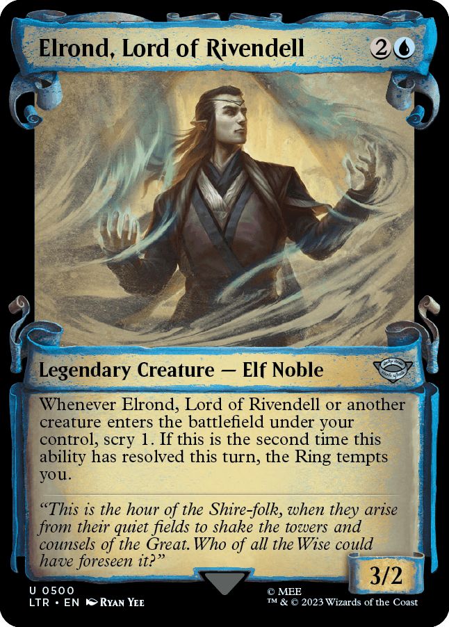 (英)裂け谷の王、エルロンド / Elrond, Lord of Rivendell ★ショーケース枠★(中つ国の巻物) 【LTR】 No.500