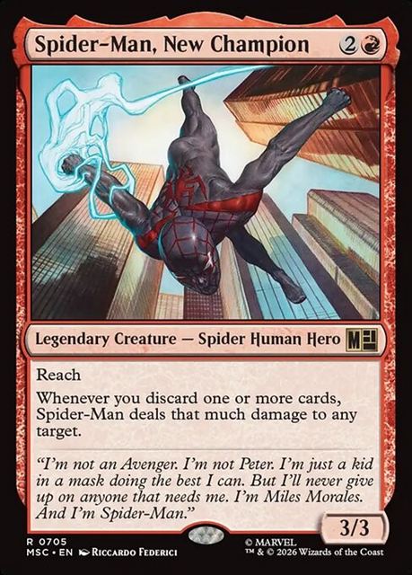 (英)【Foil】新たな勇士、スパイダーマン / Spider-Man, New Champion【MSC】 No.705