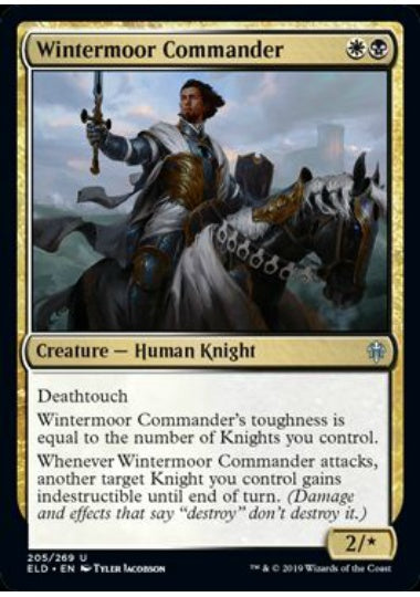 (英)【Foil】冬荒野の指揮官 / Wintermoor Commander【ELD】 No.205