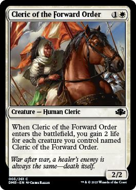 (英)【Foil】前線の僧侶 / Cleric of the Forward Order【DMR】 No.003
