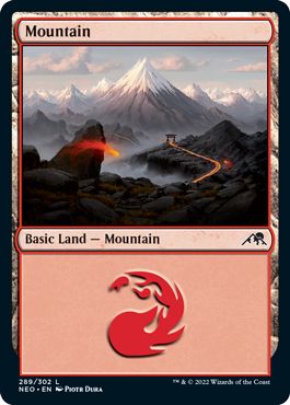 (英)【Foil】山 / Mountain【NEO】 No.289